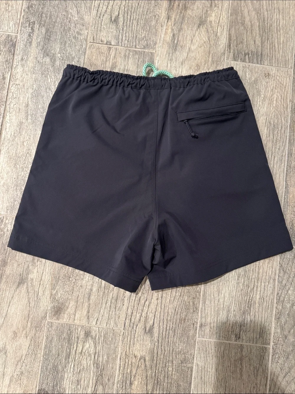 adidas Black Athletic Shorts with Mint Drawcord